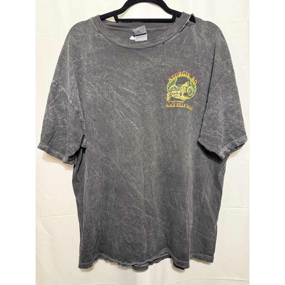 Vintage Harley-Davidson Sturges Streetwear T-Shirt 2004 Black Heels Rally XL